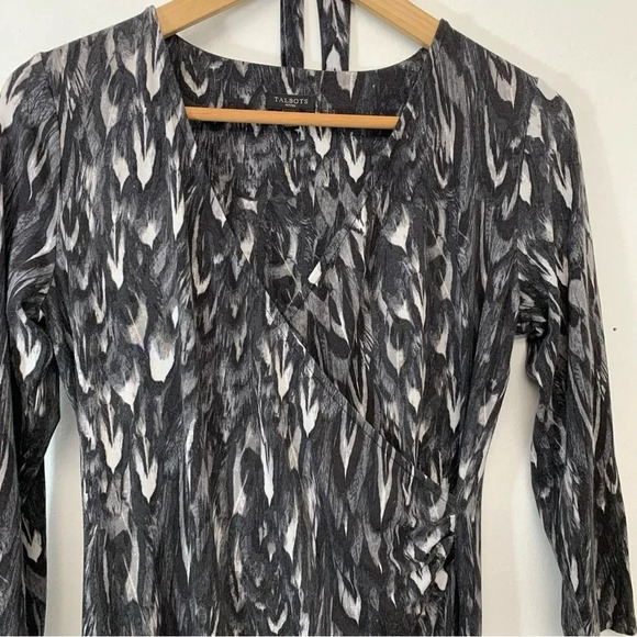 Talbots Dress Small Petite Jersey Knit Career Below Knee 3/4 Sleeve Office - Picture 2 of 9